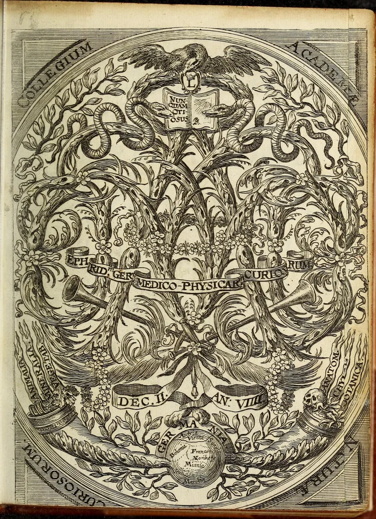 An illustration from Miscellanea Curiosa, sive Ephemiridum Medico-Physicarum Germanicarum Academiae Naturae Curiosorum, 1691, leaf 11
