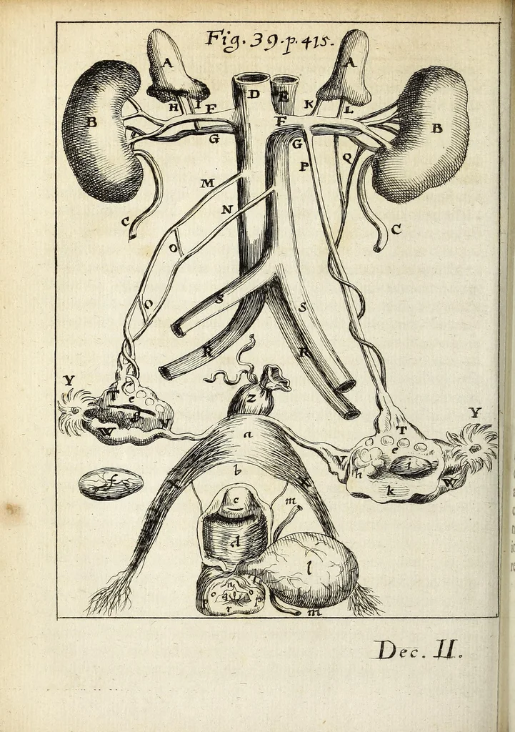 An illustration from Miscellanea Curiosa, sive Ephemiridum Medico-Physicarum Germanicarum Academiae Naturae Curiosorum, 1691, leaf 486