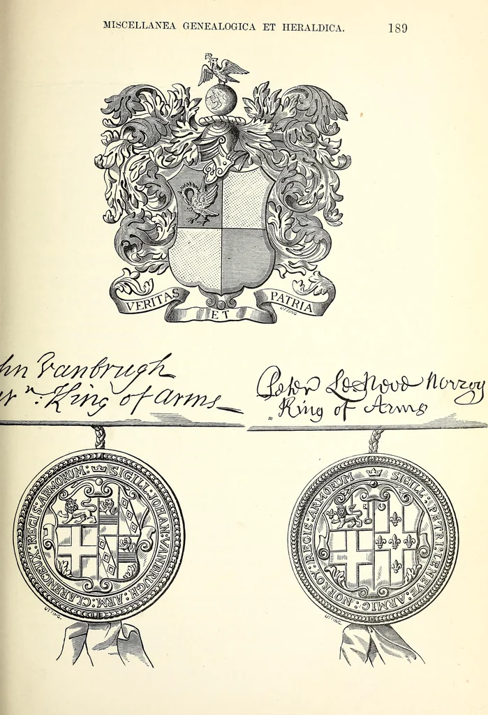 An illustration from Miscellanea genealogica et heraldica :, 1874, leaf 204