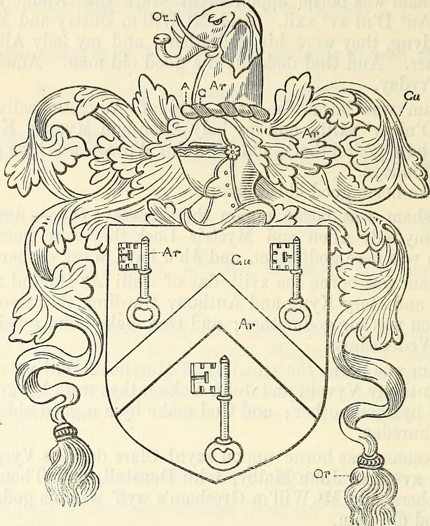 An illustration from Miscellanea genealogica et heraldica :, 1874, leaf 423