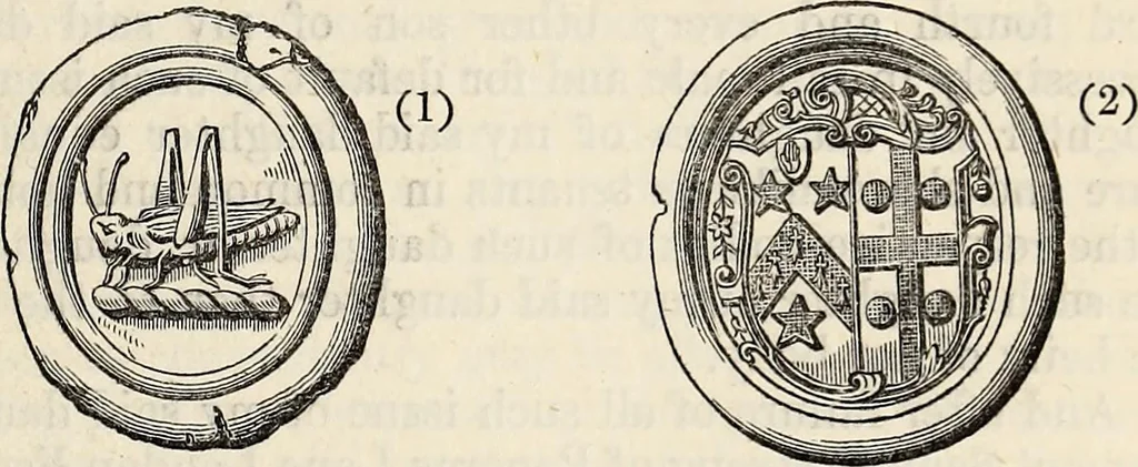 An illustration from Miscellanea genealogica et heraldica :, 1877, leaf 108