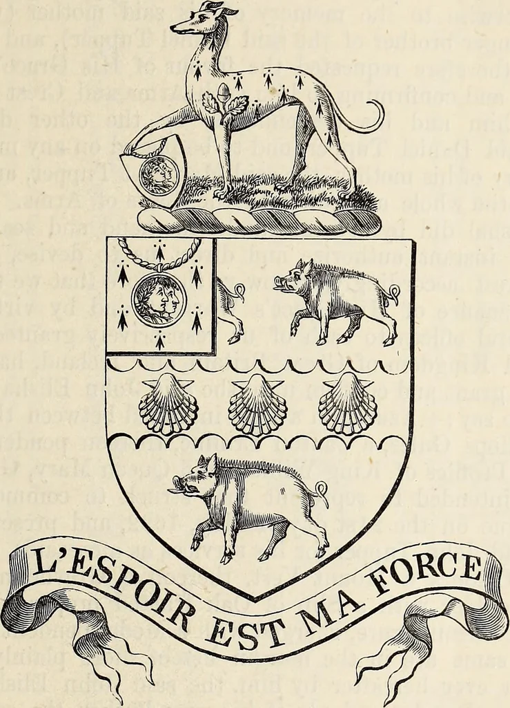 An illustration from Miscellanea genealogica et heraldica :, 1877, leaf 14