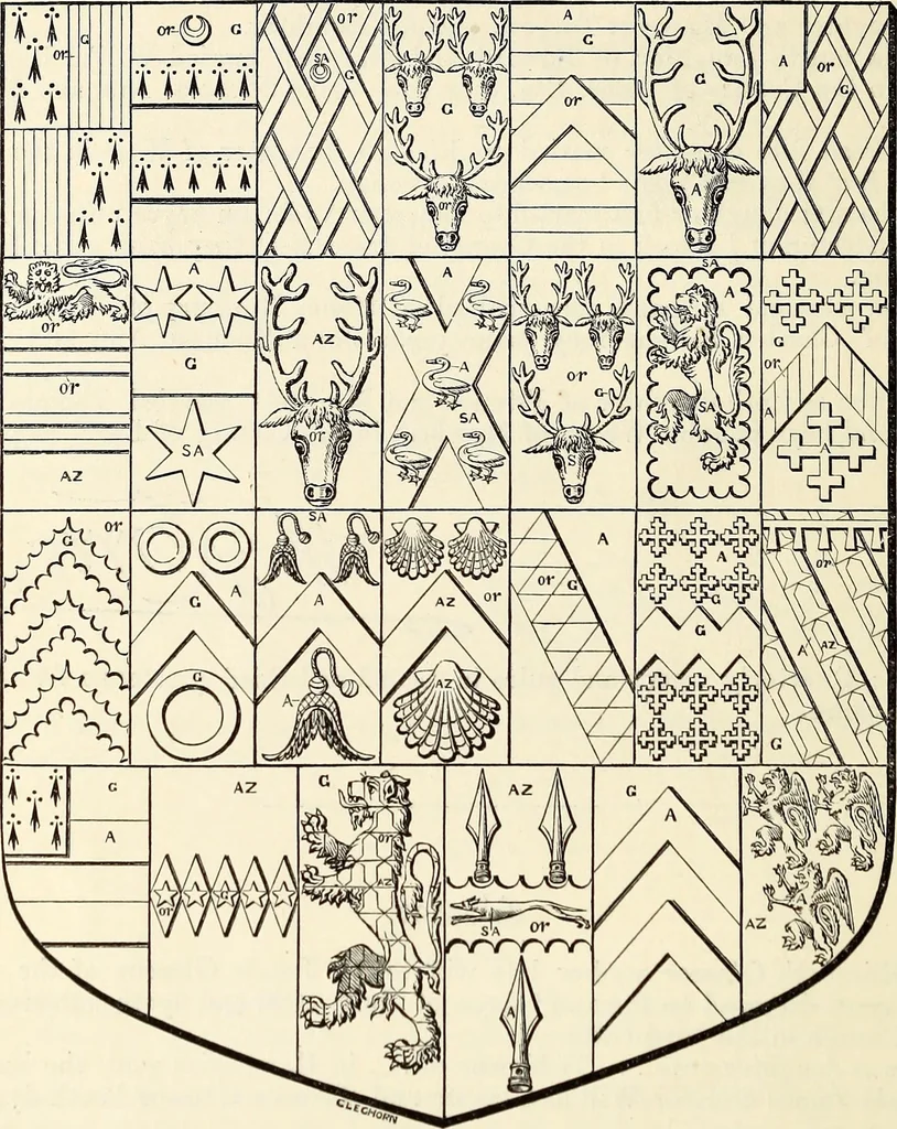 An illustration from Miscellanea genealogica et heraldica :, 1868, leaf 107