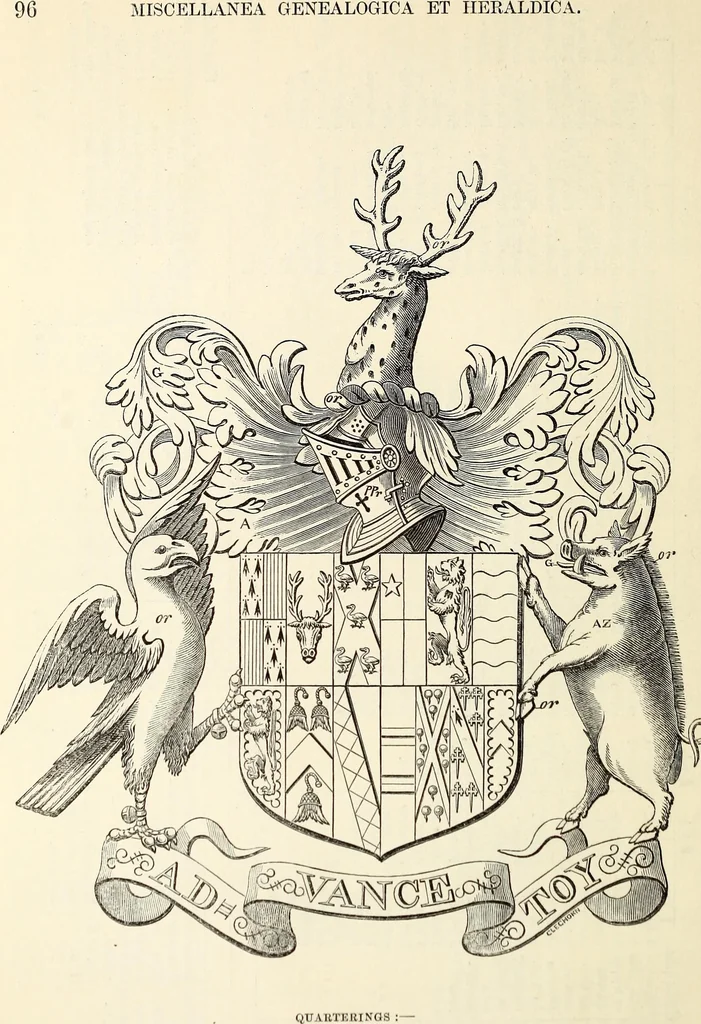An illustration from Miscellanea genealogica et heraldica :, 1868, leaf 115