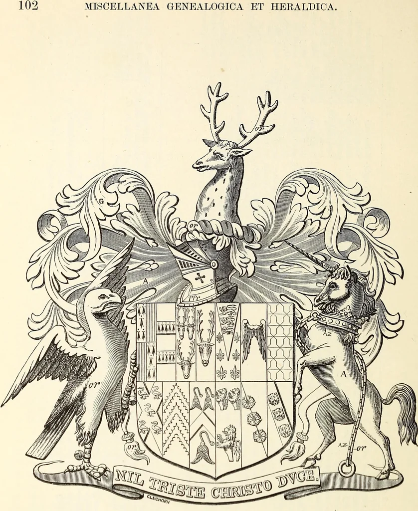 An illustration from Miscellanea genealogica et heraldica :, 1868, leaf 121