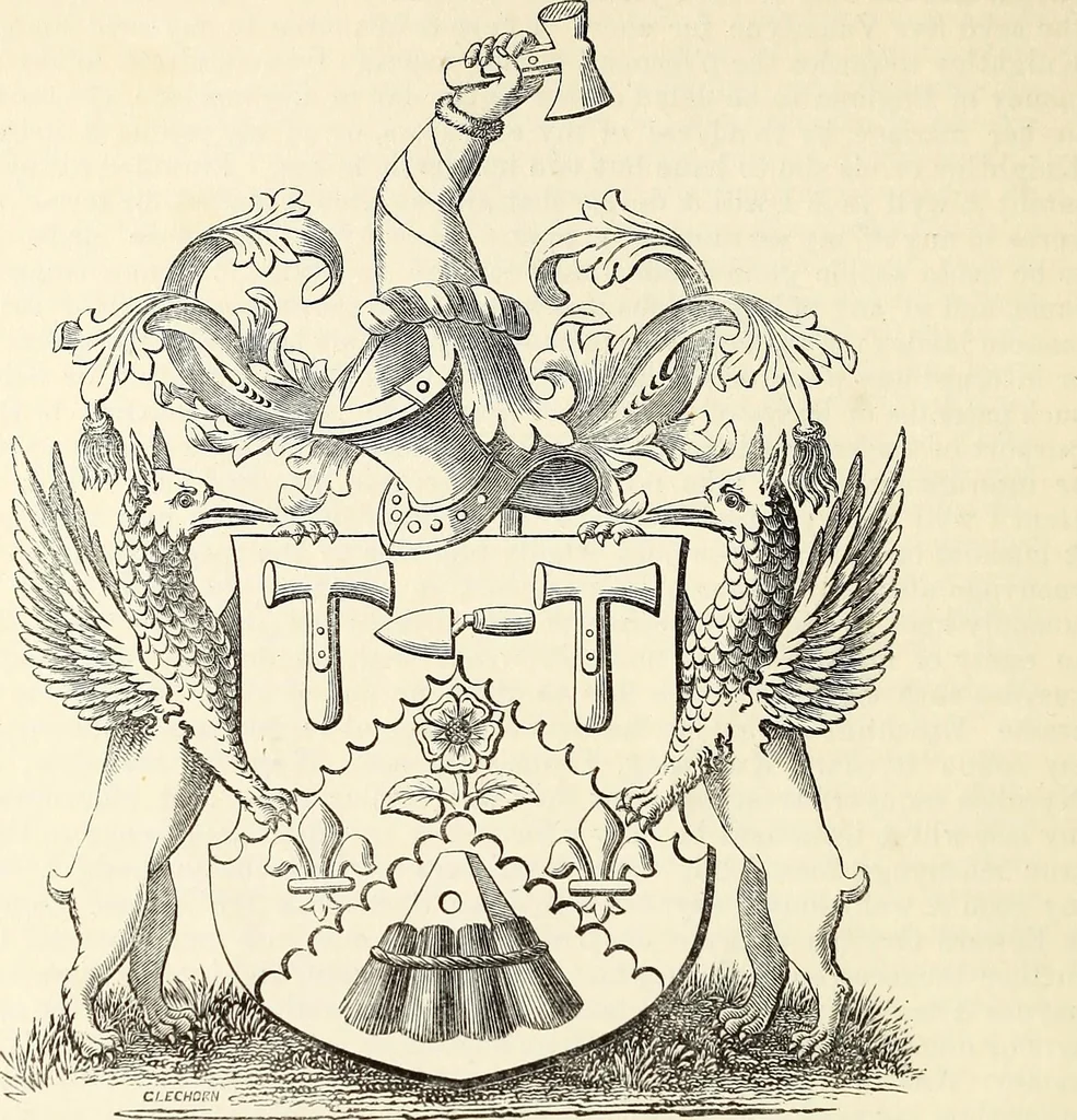 An illustration from Miscellanea genealogica et heraldica :, 1868, leaf 157