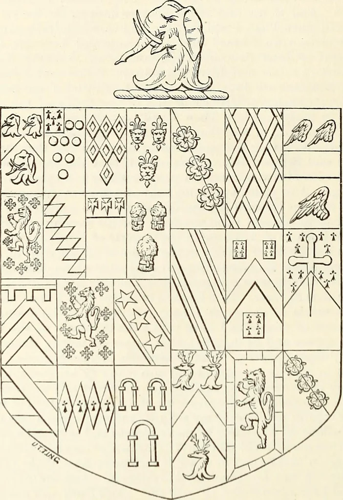 An illustration from Miscellanea genealogica et heraldica :, 1868, leaf 177