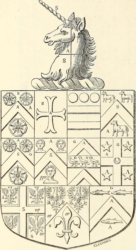 An illustration from Miscellanea genealogica et heraldica :, 1868, leaf 285