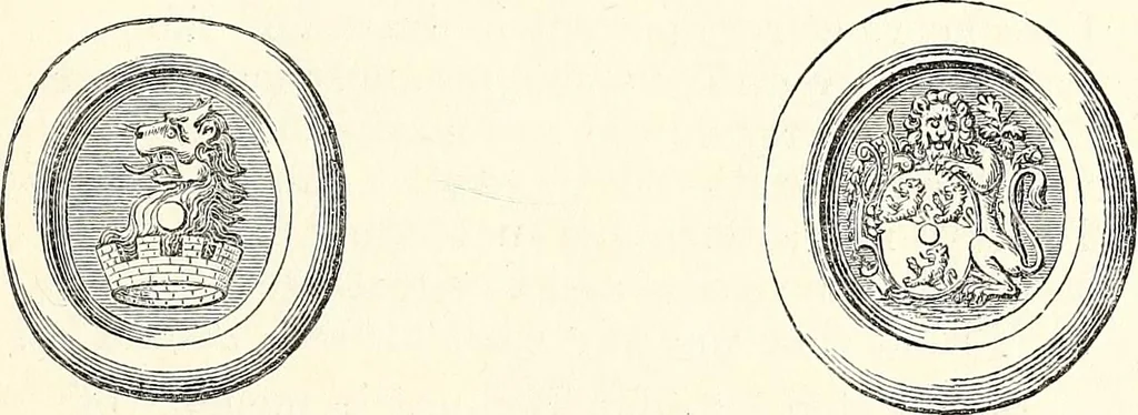 An illustration from Miscellanea genealogica et heraldica :, 1868, leaf 324