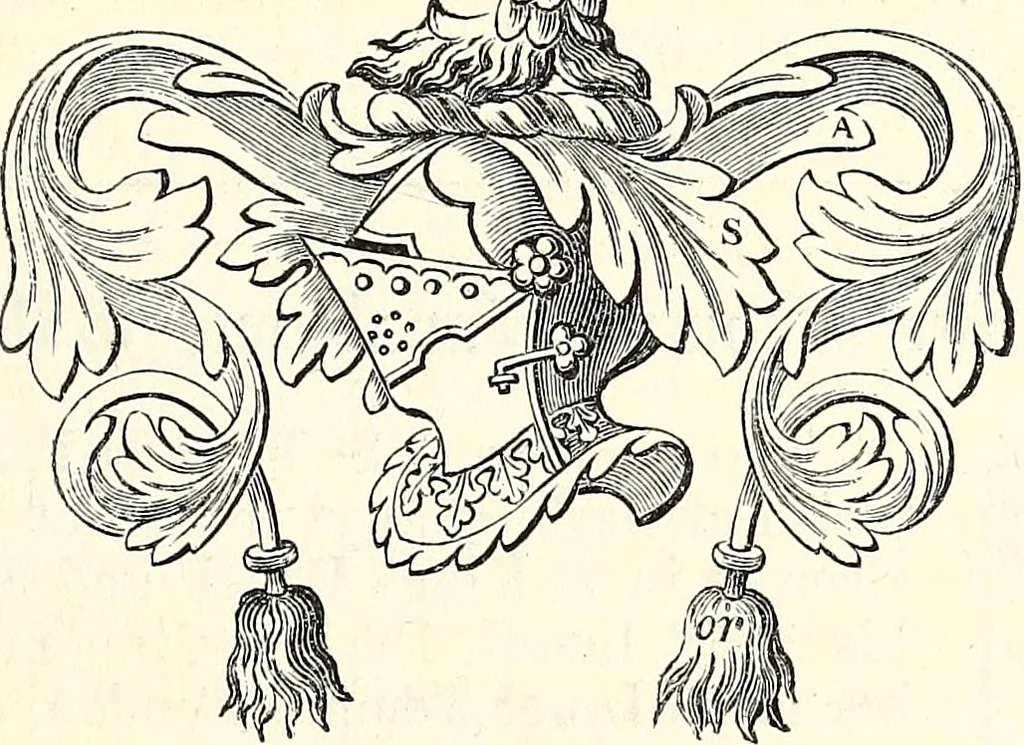 An illustration from Miscellanea genealogica et heraldica :, 1868, leaf 348