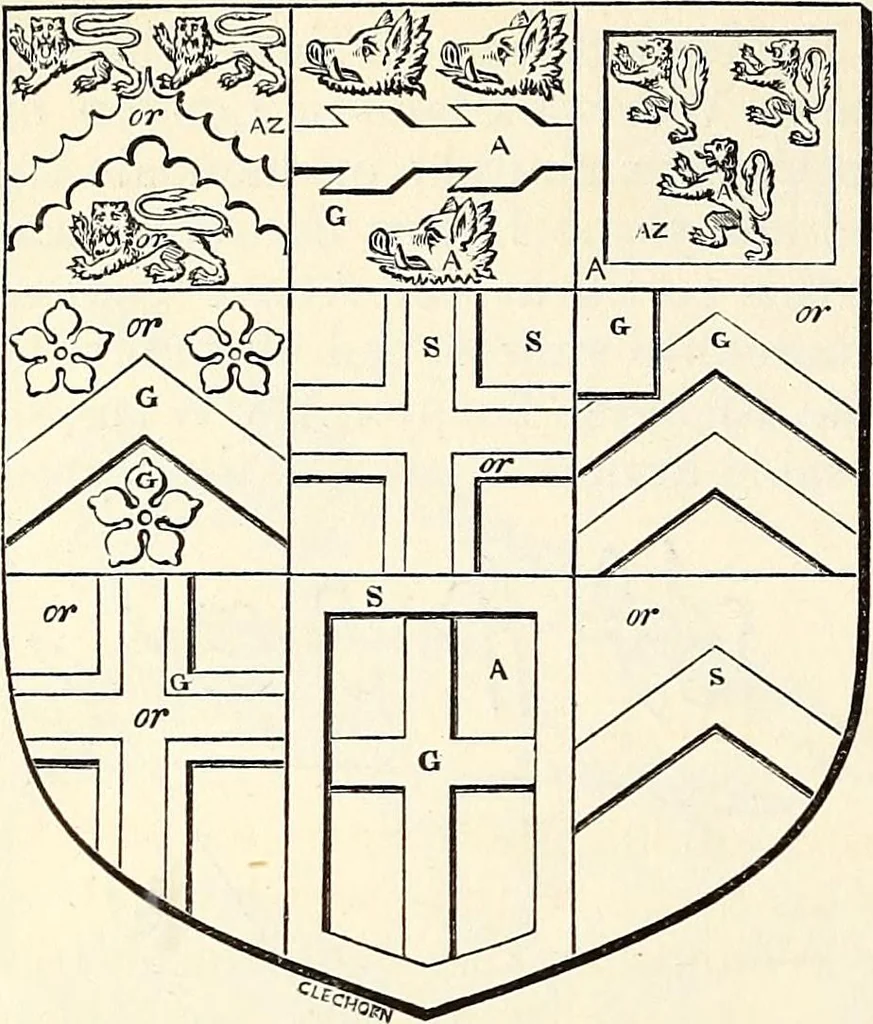 An illustration from Miscellanea genealogica et heraldica :, 1868, leaf 349