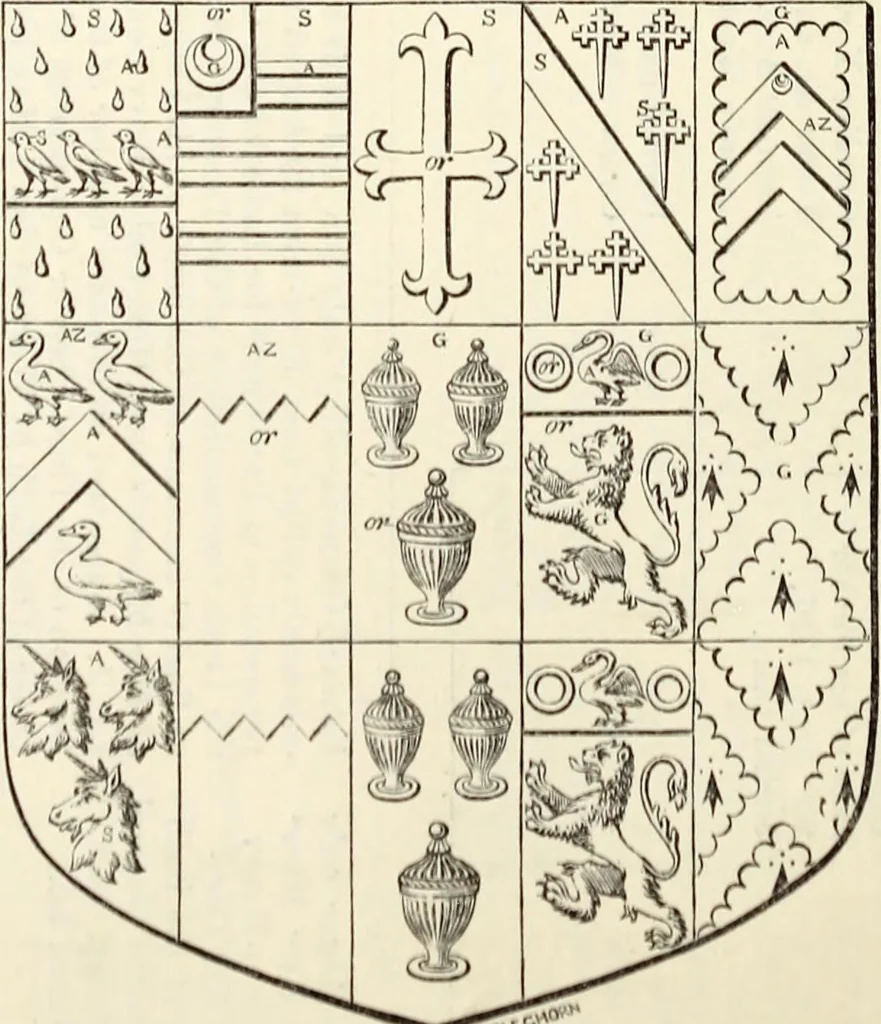 An illustration from Miscellanea genealogica et heraldica :, 1868, leaf 447