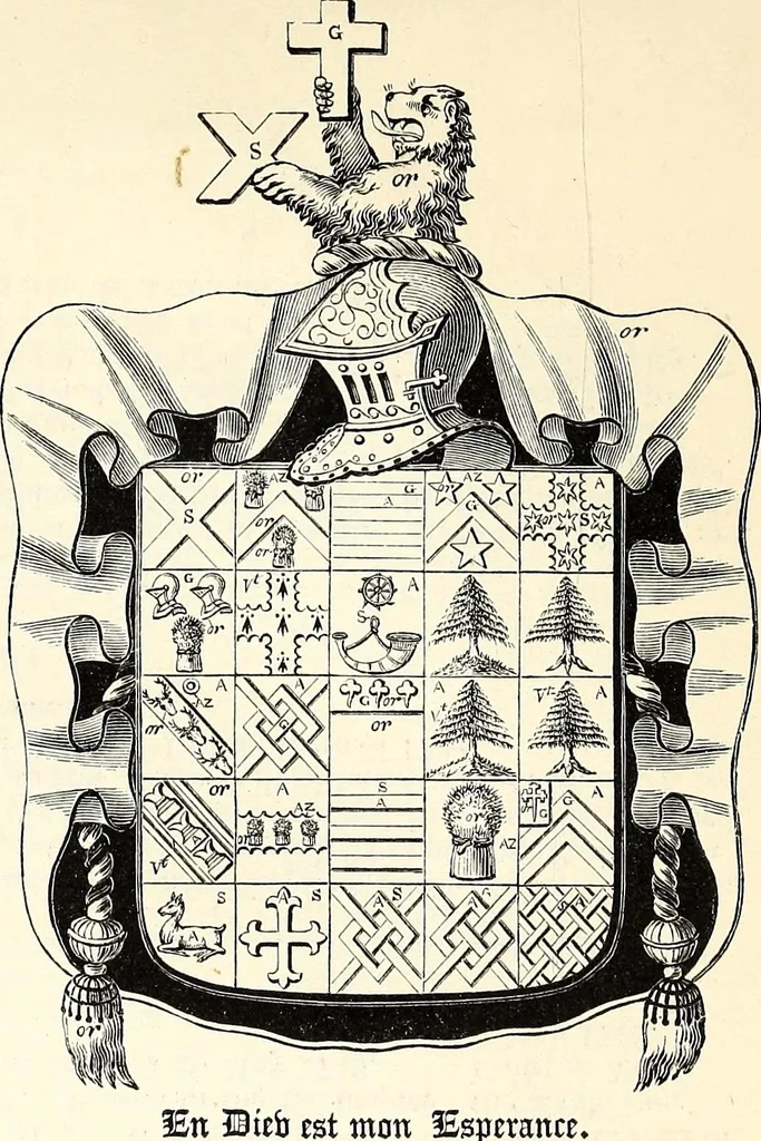 An illustration from Miscellanea genealogica et heraldica :, 1868, leaf 460