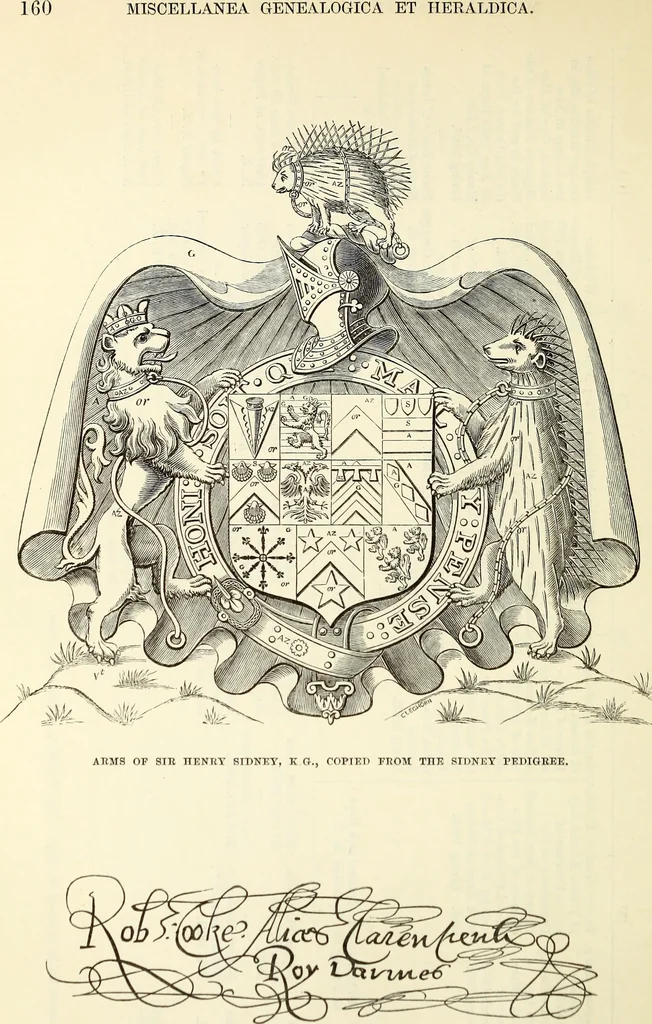 An illustration from Miscellanea genealogica et heraldica :, 1868, leaf 569