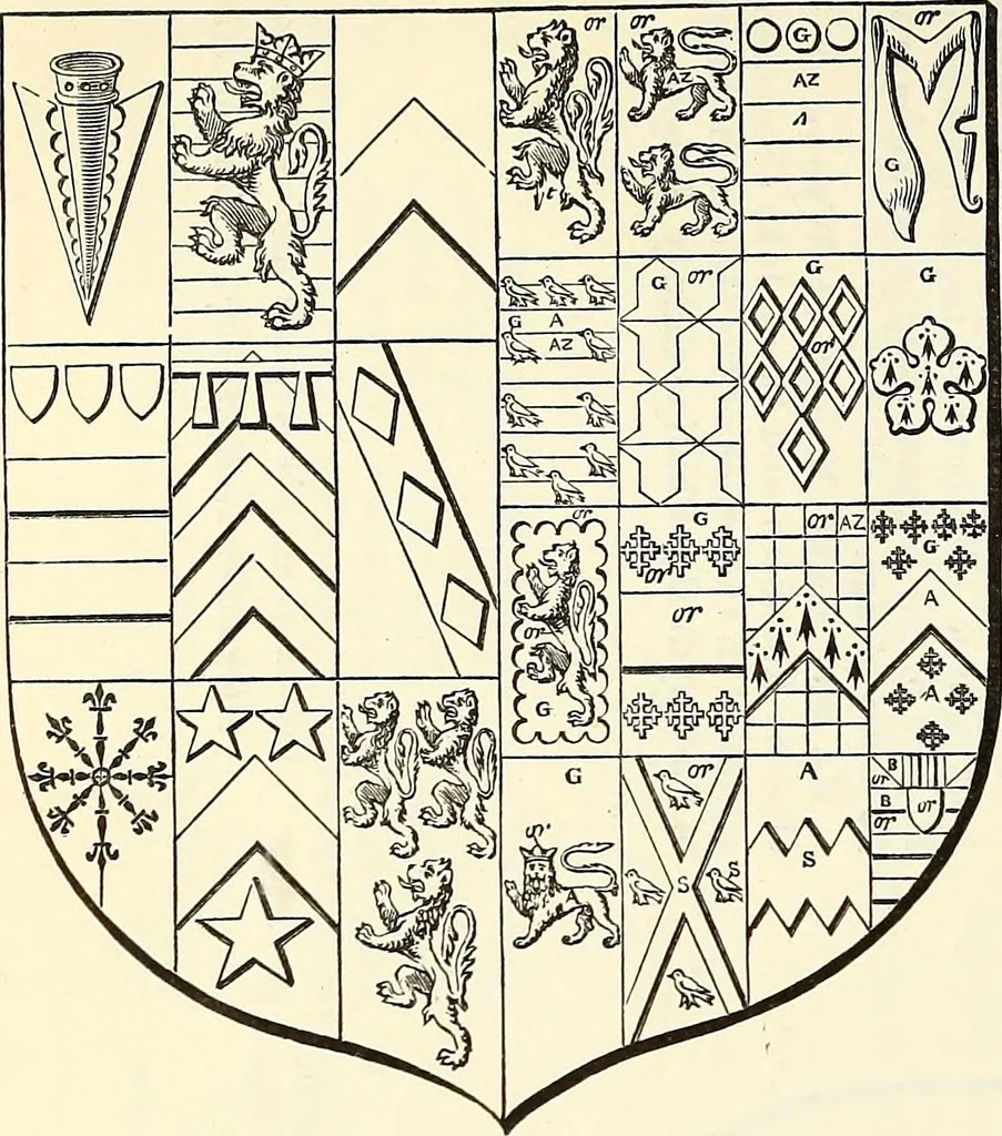 An illustration from Miscellanea genealogica et heraldica :, 1868, leaf 575
