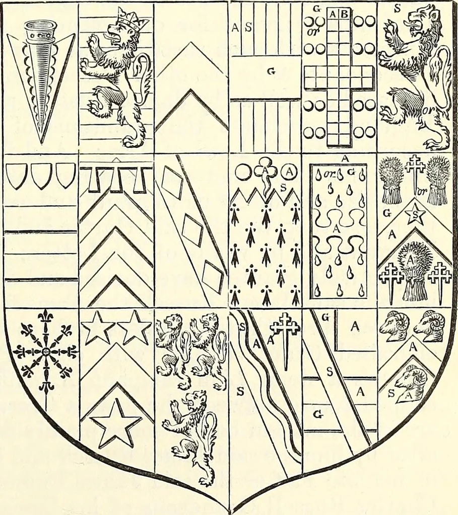 An illustration from Miscellanea genealogica et heraldica :, 1868, leaf 576