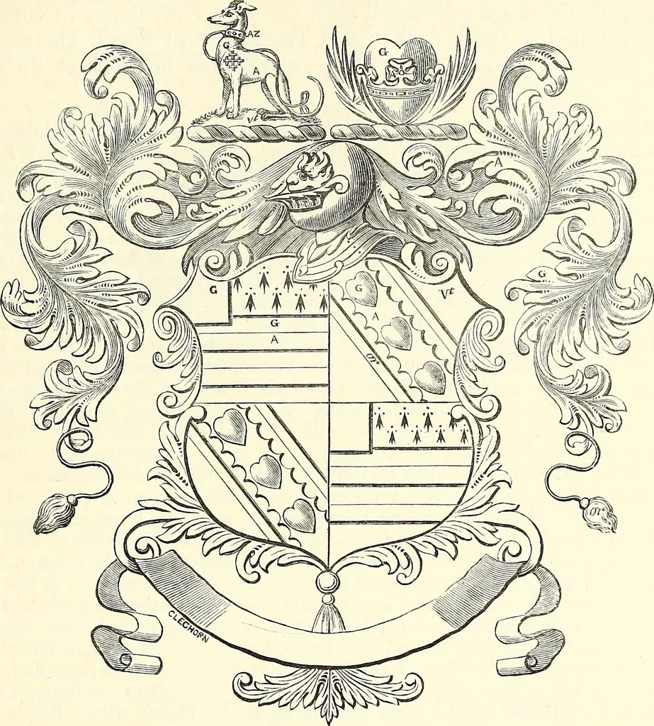 An illustration from Miscellanea genealogica et heraldica :, 1868, leaf 586