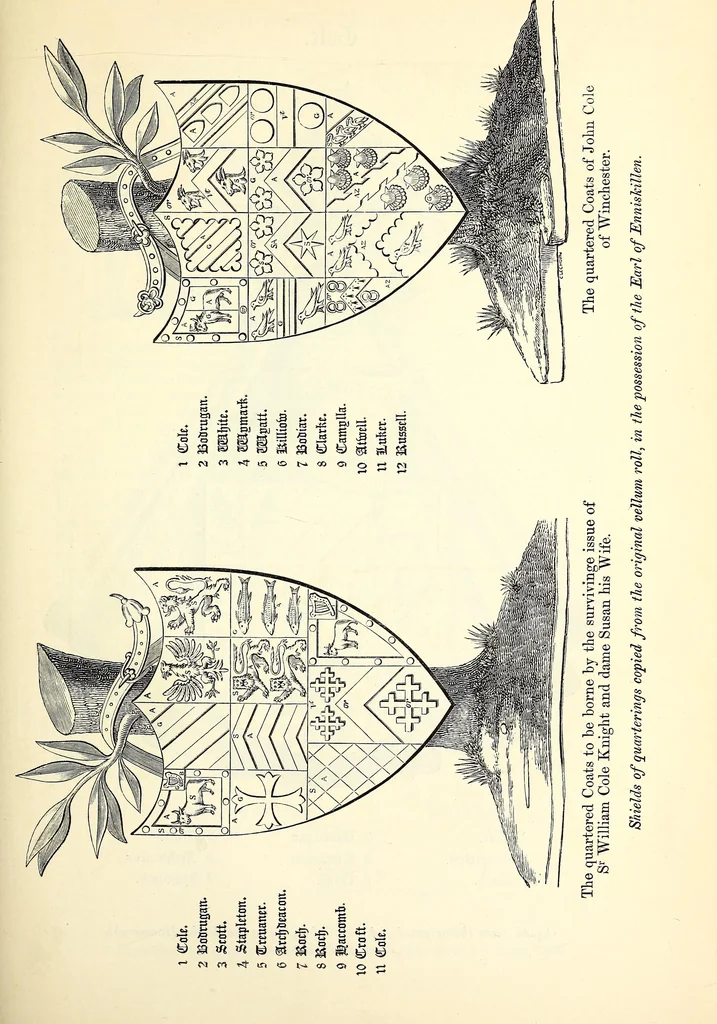 An illustration from Miscellanea genealogica et heraldica :, 1868, leaf 658