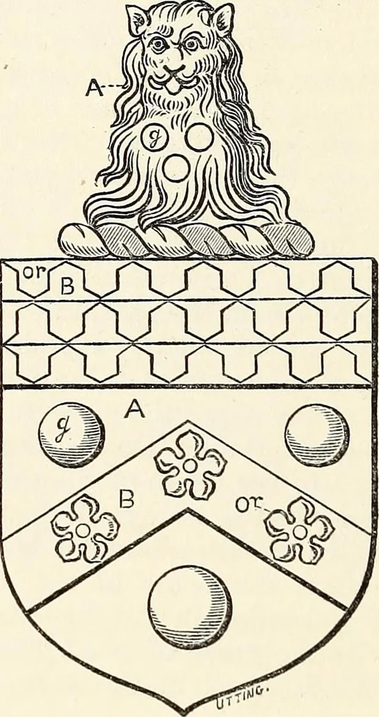 An illustration from Miscellanea genealogica et heraldica :, 1868, leaf 69
