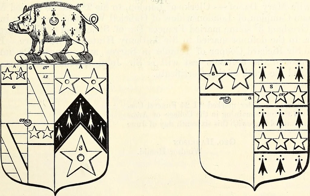 An illustration from Miscellanea genealogica et heraldica :, 1868, leaf 736