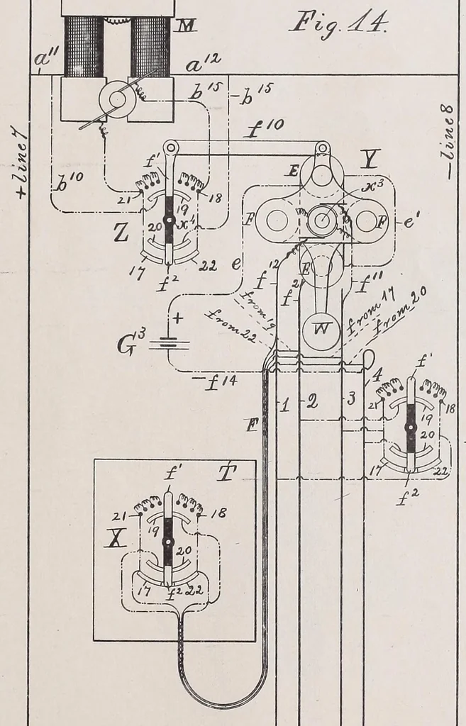 An illustration from Miscellaneous U.S. elevator patents, 1880, leaf 149