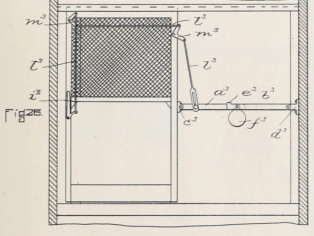 An illustration from Miscellaneous U.S. elevator patents, 1880, leaf 387