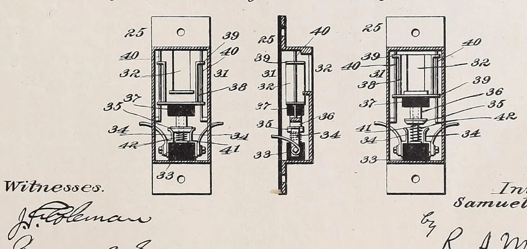 An illustration from Miscellaneous U.S. elevator patents, 1880, leaf 467
