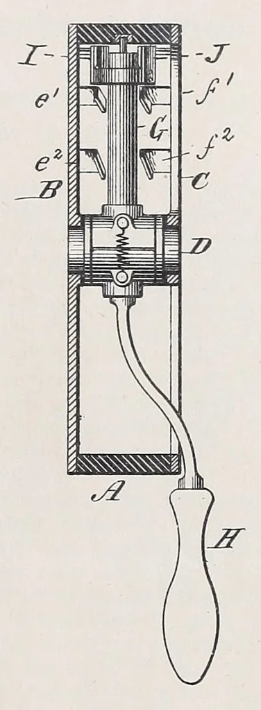 An illustration from Miscellaneous U.S. elevator patents, 1880, leaf 505