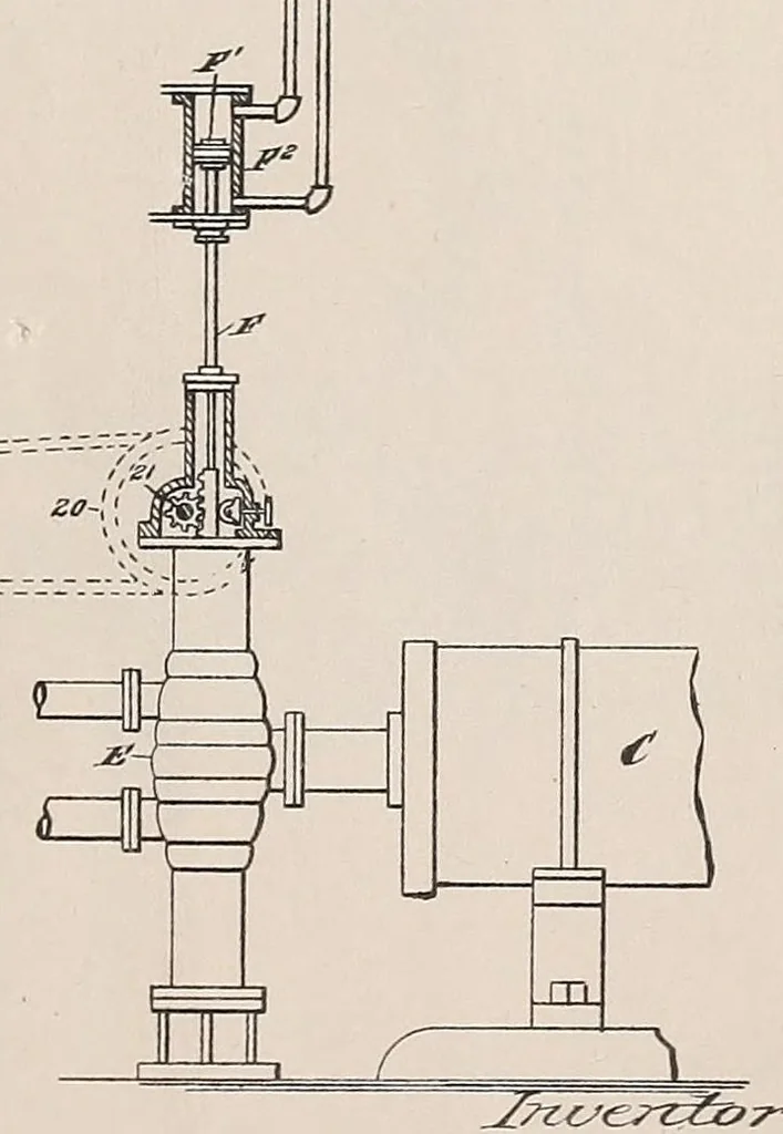 An illustration from Miscellaneous U.S. elevator patents, 1880, leaf 73