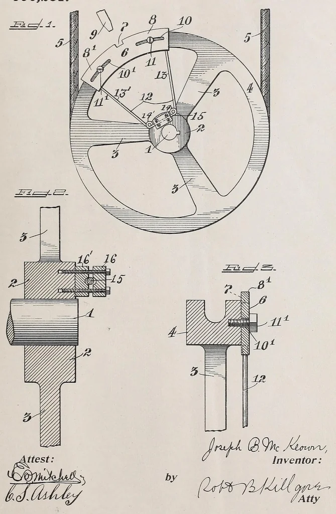 An illustration from Miscellaneous U.S. elevator patents, 1880, leaf 867