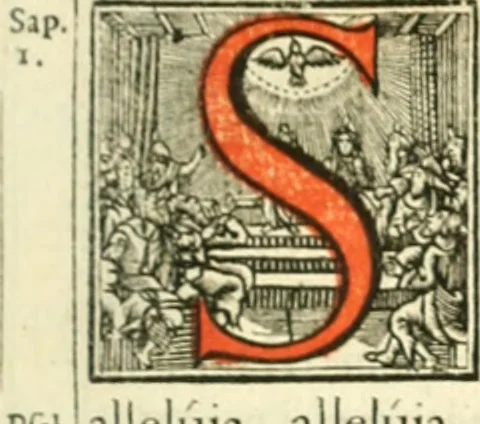 An illustration from Missale Romanum ex decreto Sacro-Sancti Concilii Tridentini restitutum, 1690, leaf 346