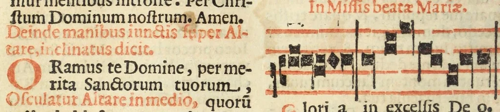 An illustration from Missale Romanum ex decreto Sacrosancti Concilij Tridentini restitutum : Pii V. Pont. Max. iussu editum et Clementis VIII. auctoritte recognitum, 1623, leaf 270