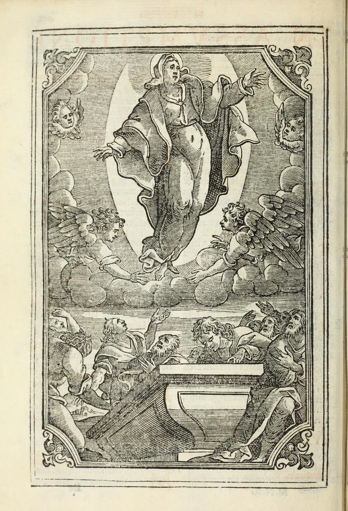 An illustration from Missale Romanum ex decreto Sacrosancti Concilij Tridentini restitutum : Pii V. Pont. Max. iussu editum et Clementis VIII. auctoritte recognitum, 1623, leaf 500