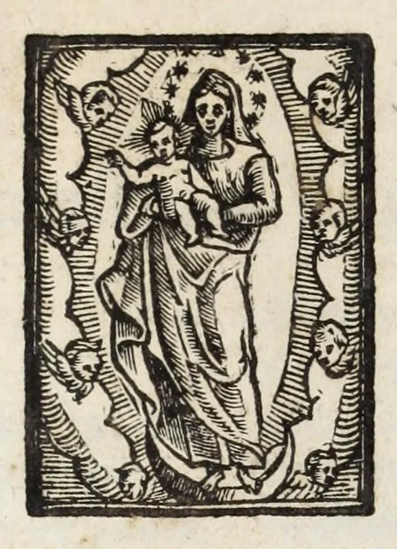 An illustration from Missale Romanum ex decreto Sacrosancti Concilij Tridentini restitutum : Pii V. Pont. Max. iussu editum et Clementis VIII. auctoritte recognitum, 1623, leaf 627