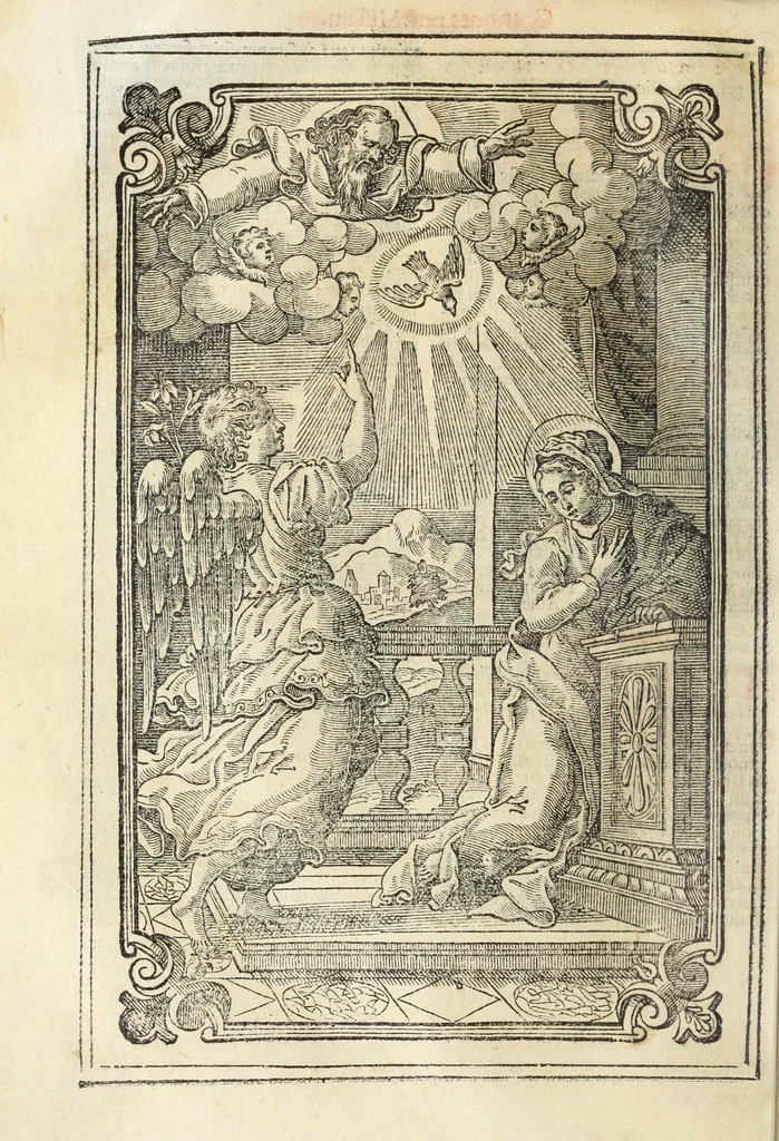 An illustration from Missale Romanum ex decreto Sacrosancti Concilij Tridentini restitutum : Pii V. Pont. Max. iussu editum et Clementis VIII. auctoritte recognitum, 1623, leaf 66
