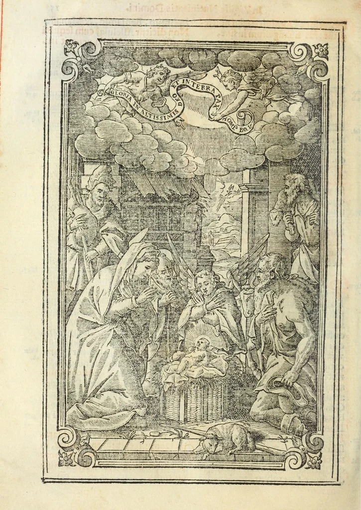 An illustration from Missale Romanum ex decreto Sacrosancti Concilij Tridentini restitutum : Pii V. Pont. Max. iussu editum et Clementis VIII. auctoritte recognitum, 1623, leaf 82