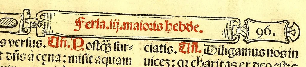 An illustration from Missale romanum ordinarium. : Misale romanum nuper adoptatum co[m]modu[m] quoru[m]cu[m]q[ue] sacerdotu[m] summa diligentia distinctu[m]: atq[ue] ita ex nouo ordine digestu[m] vt apposit[is] introitib[us], gradualib[us], offertorijs [et] co[m]munionibus o[mn]es miss[a]e sint in suis loc[is] integre. In quo etia[m] adiunct[a]e sunt mult[a]e miss[a]e uou[a]e [sic], [et] alia plurima sup[er]addita, q[uae] in missalib[us] hacten[us] i[m]p[re]ssis d[e]sideraba[n]tur. 1561, 1561, leaf 171