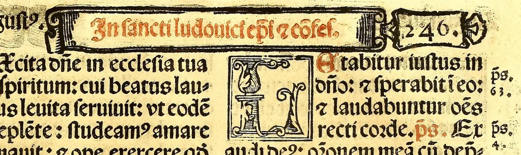 An illustration from Missale romanum ordinarium. : Misale romanum nuper adoptatum co[m]modu[m] quoru[m]cu[m]q[ue] sacerdotu[m] summa diligentia distinctu[m]: atq[ue] ita ex nouo ordine digestu[m] vt apposit[is] introitib[us], gradualib[us], offertorijs [et] co[m]munionibus o[mn]es miss[a]e sint in suis loc[is] integre. In quo etia[m] adiunct[a]e sunt mult[a]e miss[a]e uou[a]e [sic], [et] alia plurima sup[er]addita, q[uae] in missalib[us] hacten[us] i[m]p[re]ssis d[e]sideraba[n]tur. 1561, 1561, leaf 471