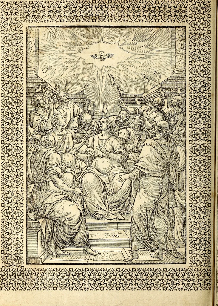 An illustration from Missale romanvm, ex decreto sacrosancti Concilij Tridentini restitum, 1575, leaf 403