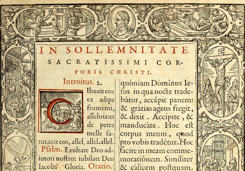 An illustration from Missale romanvm, ex decreto sacrosancti Concilij Tridentini restitum, 1575, leaf 422