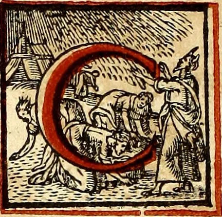 An illustration from Missale romanvm, ex decreto sacrosancti Concilij Tridentini restitum, 1575, leaf 573