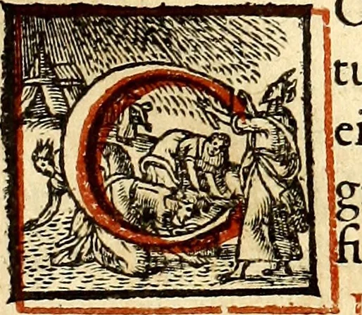 An illustration from Missale romanvm, ex decreto sacrosancti Concilij Tridentini restitum, 1575, leaf 592