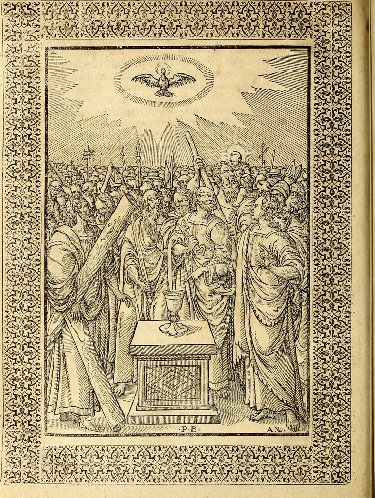 An illustration from Missale romanvm, ex decreto sacrosancti Concilij Tridentini restitum, 1575, leaf 637