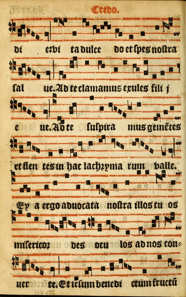 An illustration from Misse familiares cum suis ca[n]tibu[us] angelicis nuperrime ad vngue[m] recognite : nam pleraq[ue] in vetustiorib[us] exe[m]plarib[us] truncata, in hac nouissima recognitione reintegrata sunt sicuti precipue in intonationibus Psalmorum videre est. Misse sole[n]niores toti[us] anni, nuperrime ad vngue[m] recognite. Communes prose totius anni nouissime emendate, 1526, leaf 60