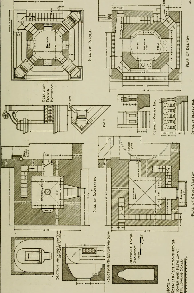 An illustration from Mission architecture as exemplified in San Xavier del Bac; including a complete list of the missions in the South-west; also a bibliography of the manuscripts and works pertaining to the subject, 1919, leaf 140