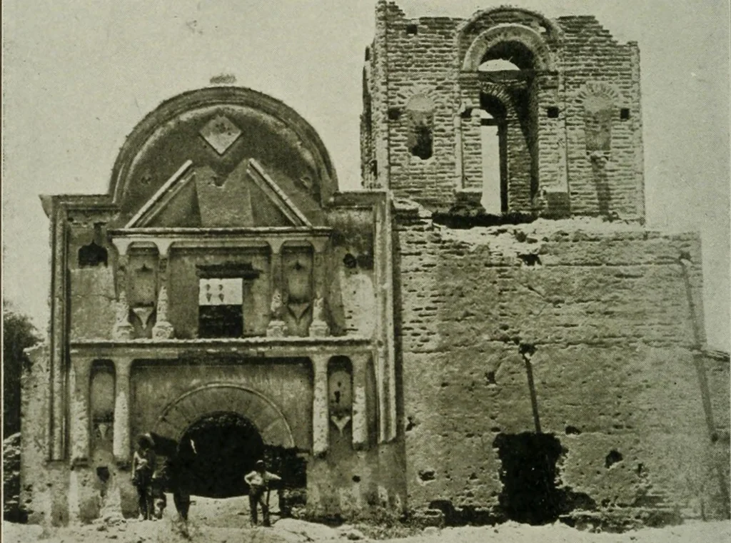 An illustration from Mission architecture as exemplified in San Xavier del Bac; including a complete list of the missions in the South-west; also a bibliography of the manuscripts and works pertaining to the subject, 1919, leaf 39