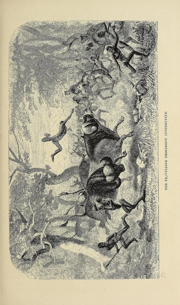 An illustration from Missionary travels and researches in South Africa : including a sketch of sixteen years' residence in the interior of Africa, and a journey from the Cape of Good Hope to Loanda, on the west coast, thence across the continent, down the river Zambesi, to the eastern ocean, 1857, leaf 277