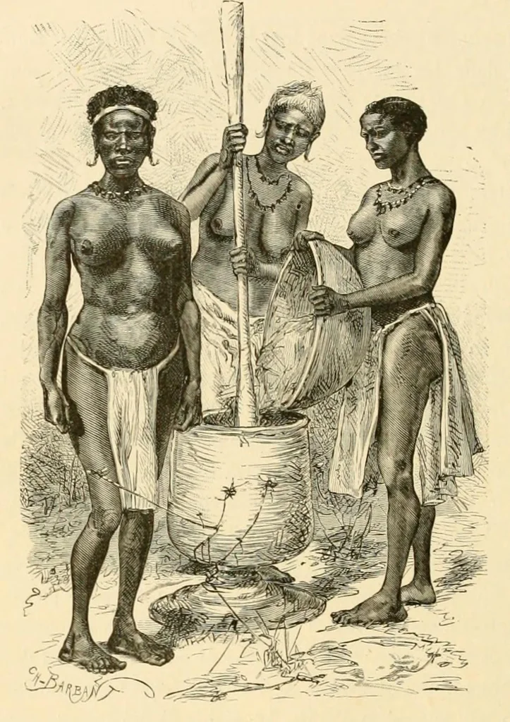 An illustration from Mission d'exploration du Haut-Niger: voyage au Soudan Français (Haut-Niger et pays de Ségou) 1879-1881, 1885, leaf 454