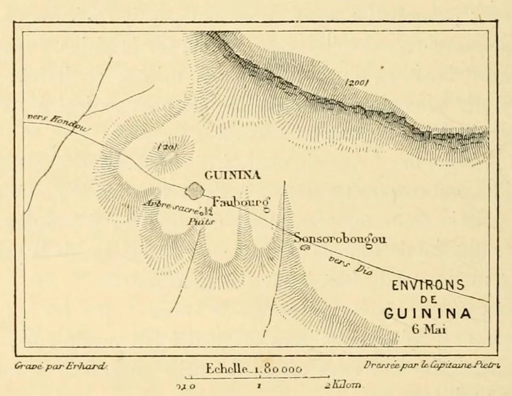 An illustration from Mission d'exploration du Haut-Niger: voyage au Soudan Français (Haut-Niger et pays de Ségou) 1879-1881, 1885, leaf 580