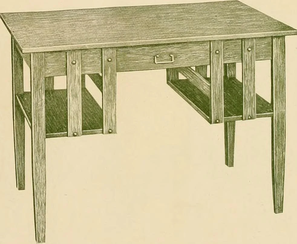 An illustration from Mission furniture : also fine cabinet work to order., 1908, leaf 10